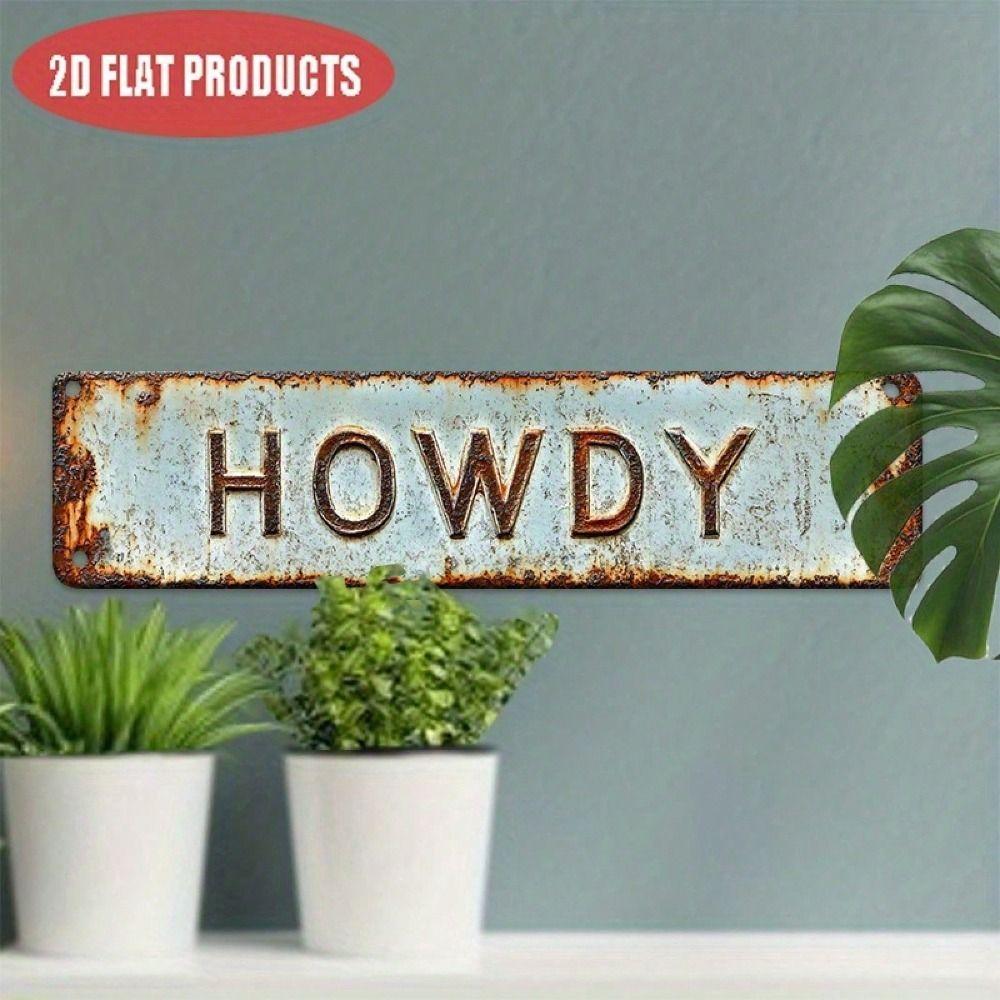 Vintage Western Metal Sign Wall Decor 40cm