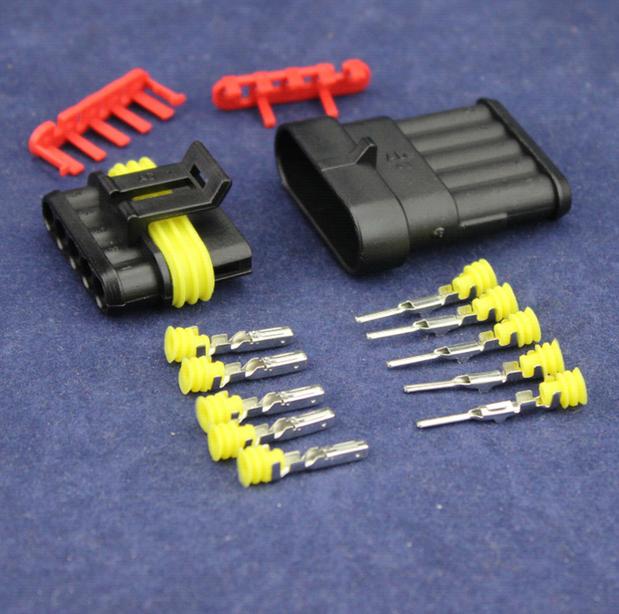 30Set Sealed Waterproof Motorcycle 1 2 3 4 5 6Pin Electrical Wire Connector Plug