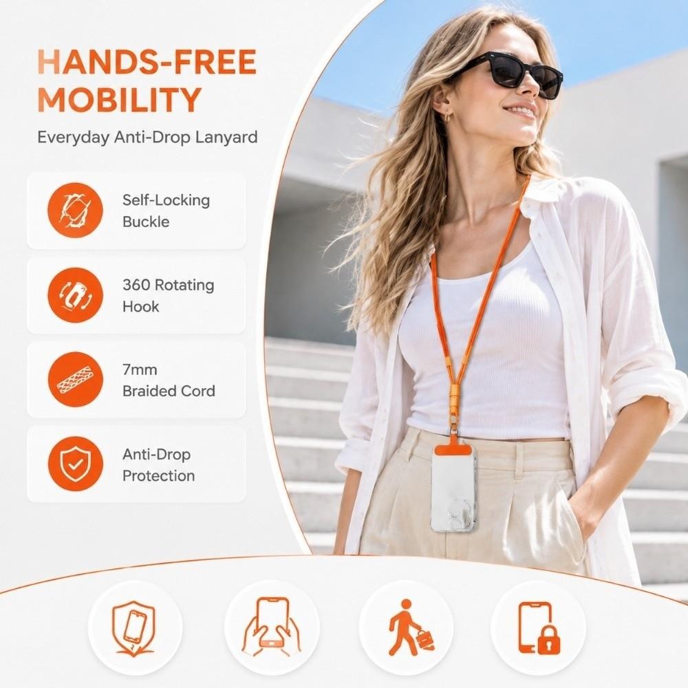 Anti Loss Phone Lanyard Adjustable Phone Hanging Rope Crossbody Neck Strap Phone Strap Hiking
