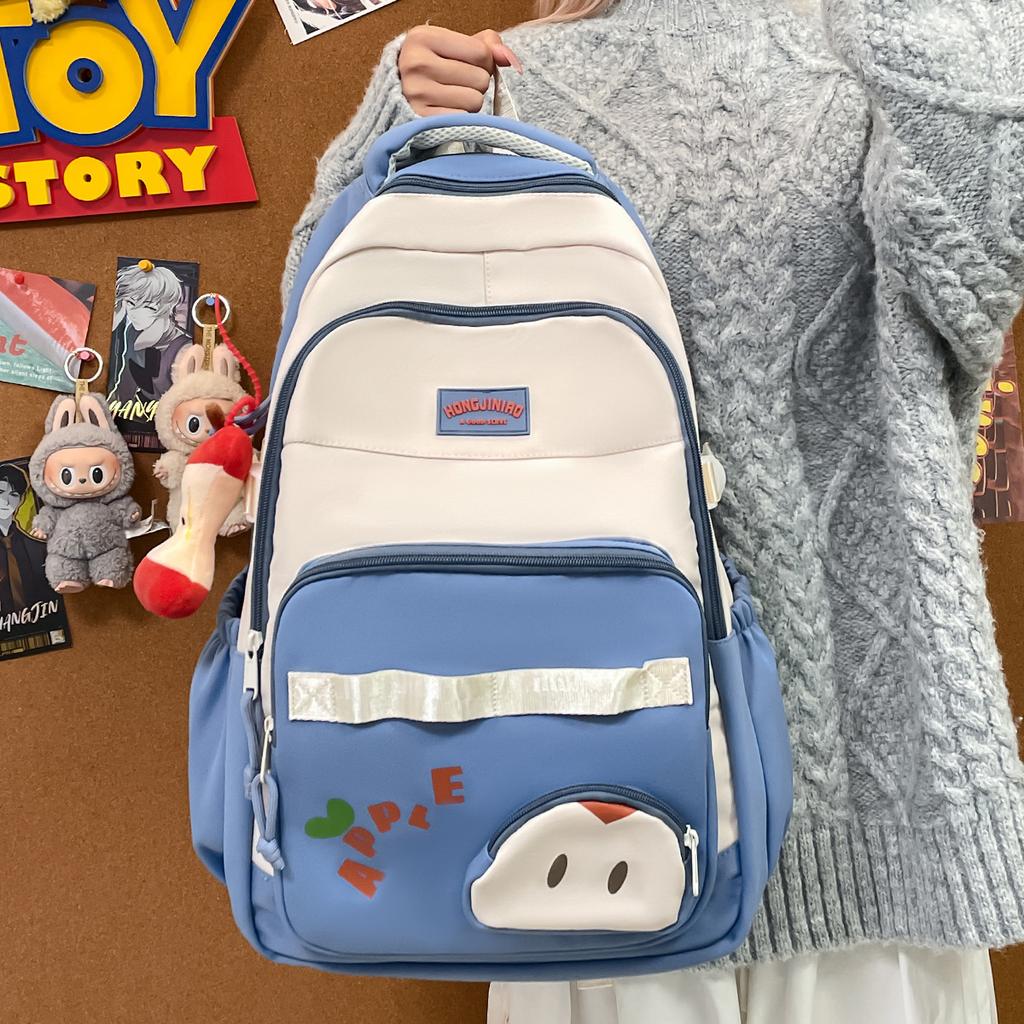 Schoolbag New Ins Trendy, Simple, Lightweight and Large-capacity Schoolbag, Junior High School and High School Students Versatile Travel Backpack