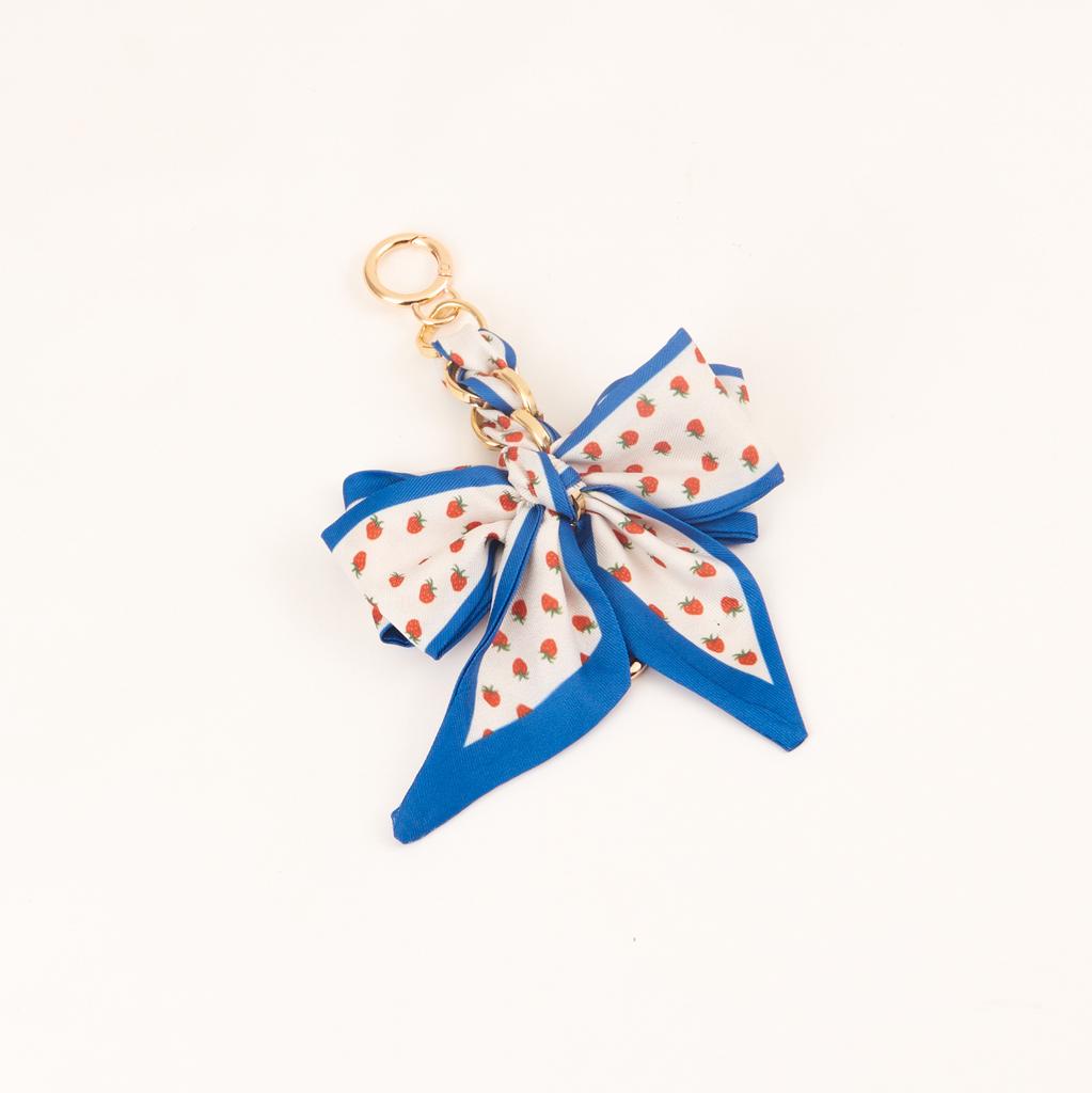Women's Ribbon Bow Fashion Weaving Silk Scarf Keychain Pendant Keyring Charm Bag Car Keychain Keychain Accessories