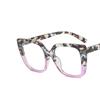 Rainbow Square Flat Light Mirror Large Frame Glasses Package Flower Stylish Accessory for Women