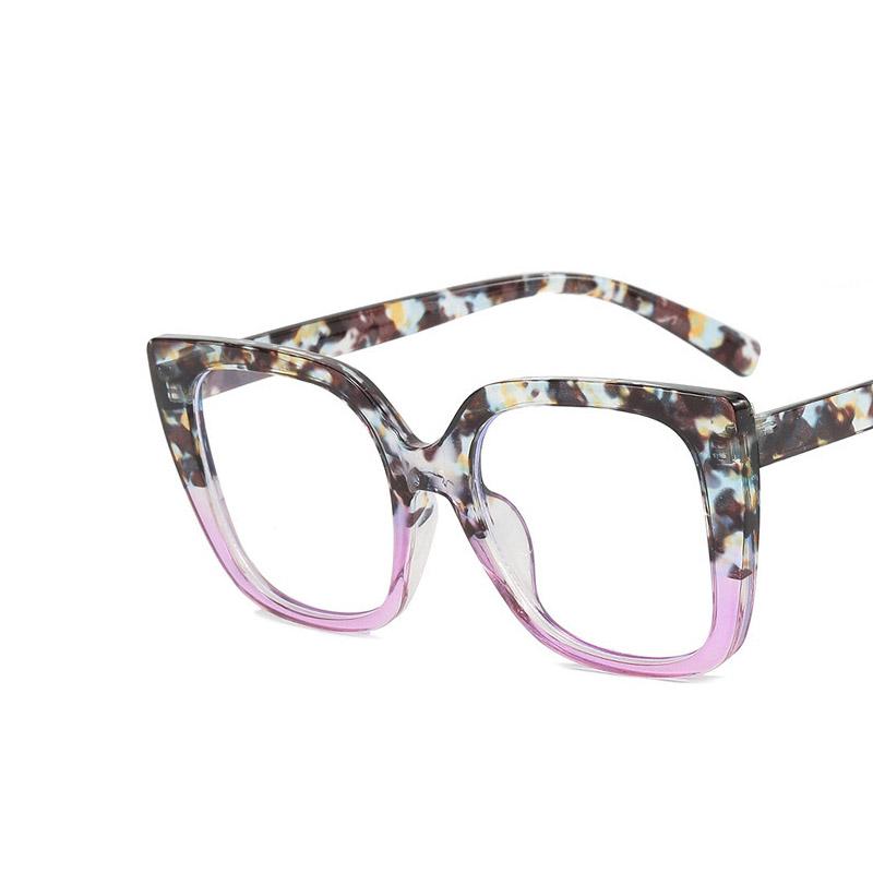 Rainbow Square Flat Light Mirror Large Frame Glasses Package Flower Stylish Accessory for Women