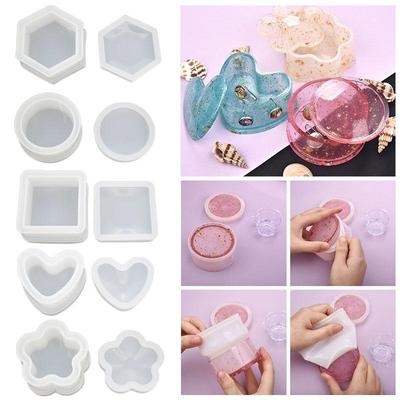 Fashion DIY Κουτί αποθήκευσης σιλικόνης Mold Resin Mold Jewelry Craft Χειροποίητο κουτί δώρου