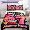 3PC Custom Name Happy 67th Birthday! Bedding Set Printed  Bedding Set Duvet Cover Closure Includes 1 Duvet Cover & 89 Pillowcases for Bedroom