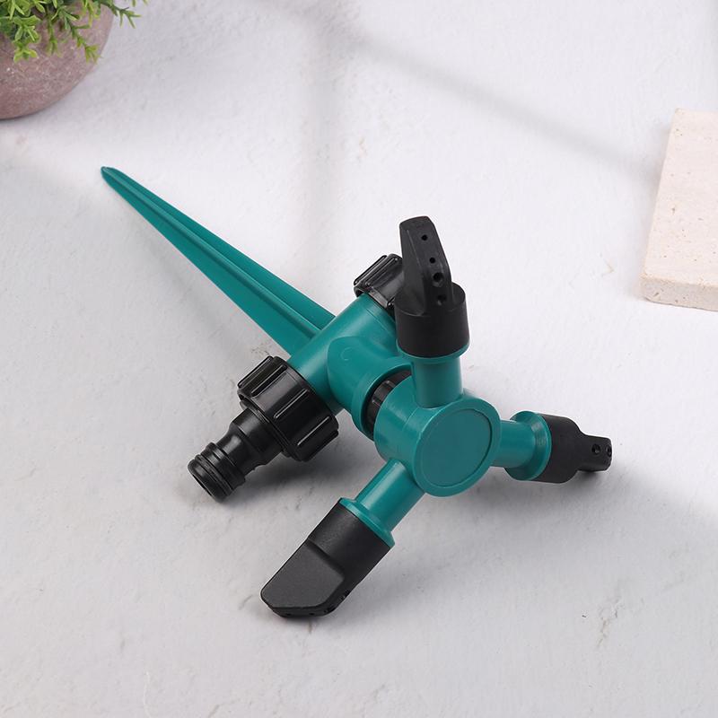 Garden Sprinkler Ground Inserted Rotating Lawn Sprinkler For Yard 360-Degree Automatic Rotating Three-Fork Irrigation Sprinkler