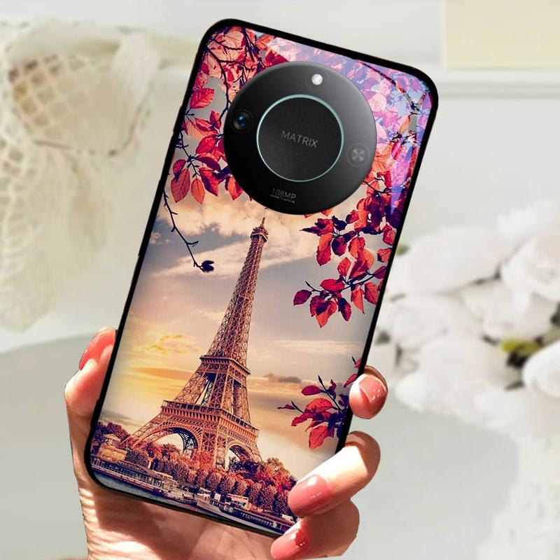 For Honor X9C Smart Case Cover Fashion Luxury Cool Animals Painted Fundas For Honor X9C Smart Tempered Glass Phone Back Shell