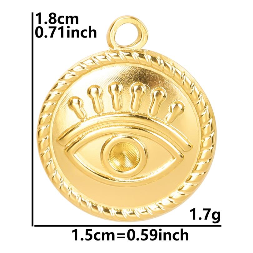 10pcs/Lot Gold Color 3D Dragon Heart Charm Sun Evil Eye Cross Stainless Steel Pendants For Jewelry Making Supplies DIY Earrings