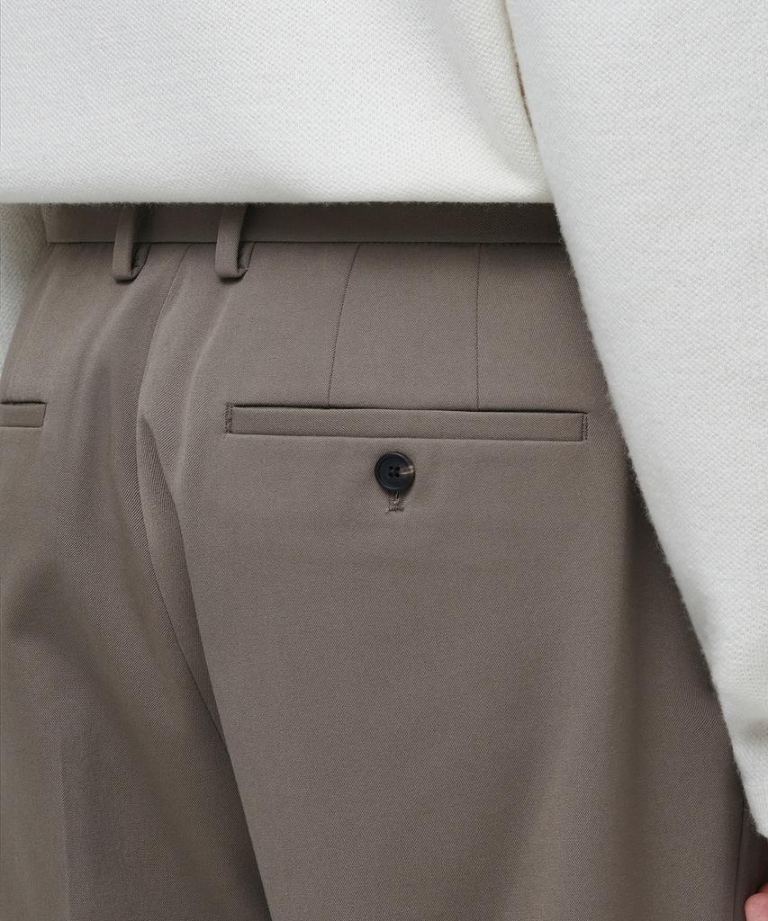 Musinsa Standard Heavyweight Fleece-Lined Wide Hidden Elastic Waist Slacks [Dusty Beige]
