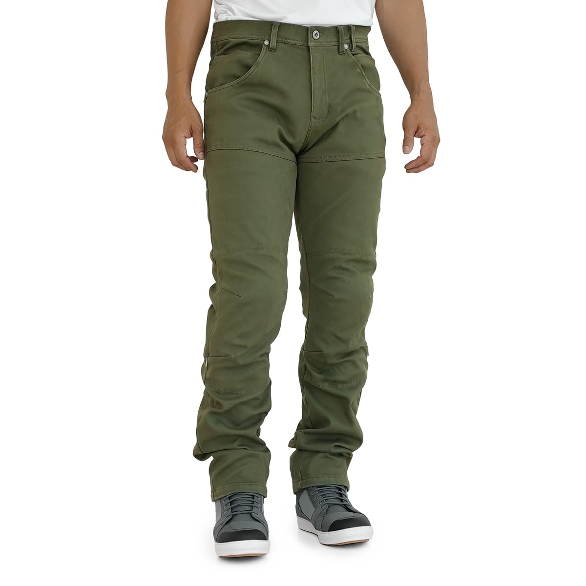 

[KOMINE] Motorcycle Pants WJ-936R Enigma Light Protect Thermal Jeans Khaki