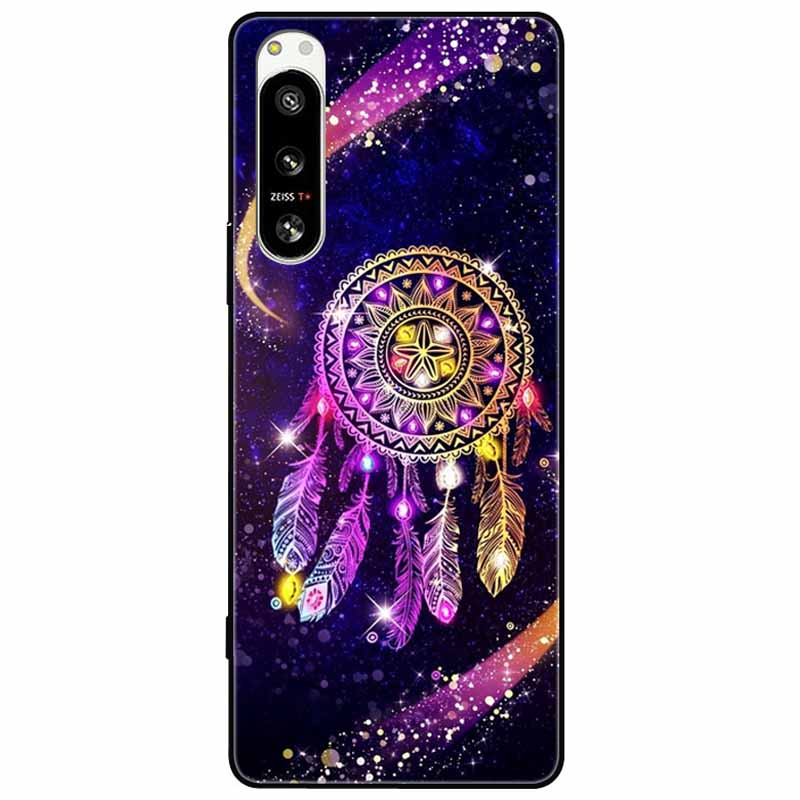 For Sony Xperia 5 IV / 10 IV Case 10IV Soft Black Silicone Forest Painted Phone Back Covers For Sony Xperia 1 IV Case TPU Coque