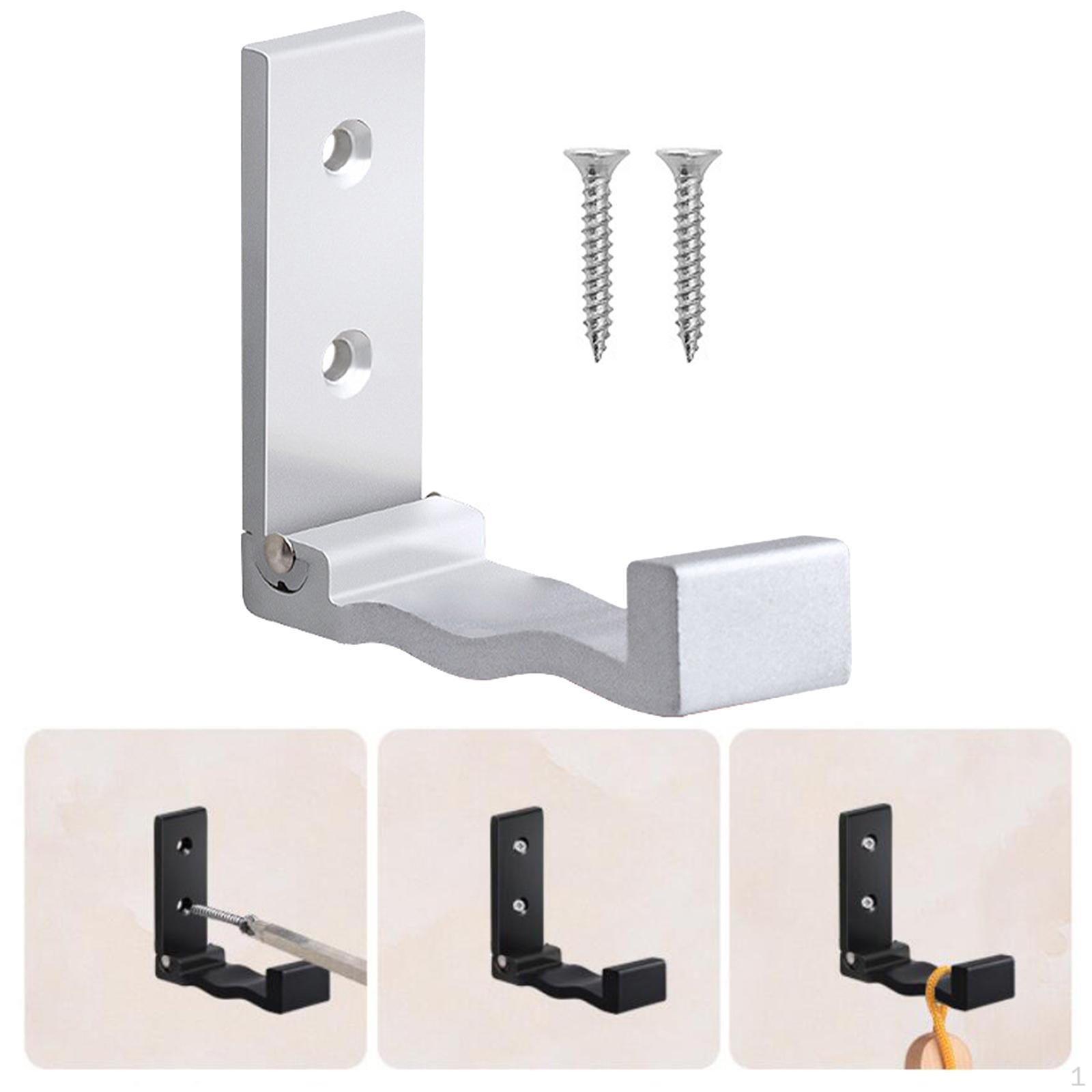 

Folding Coat Hook Waterproof Hat Utensils Wall Hooks Foldable for Windows Jackets Outdoor срібний