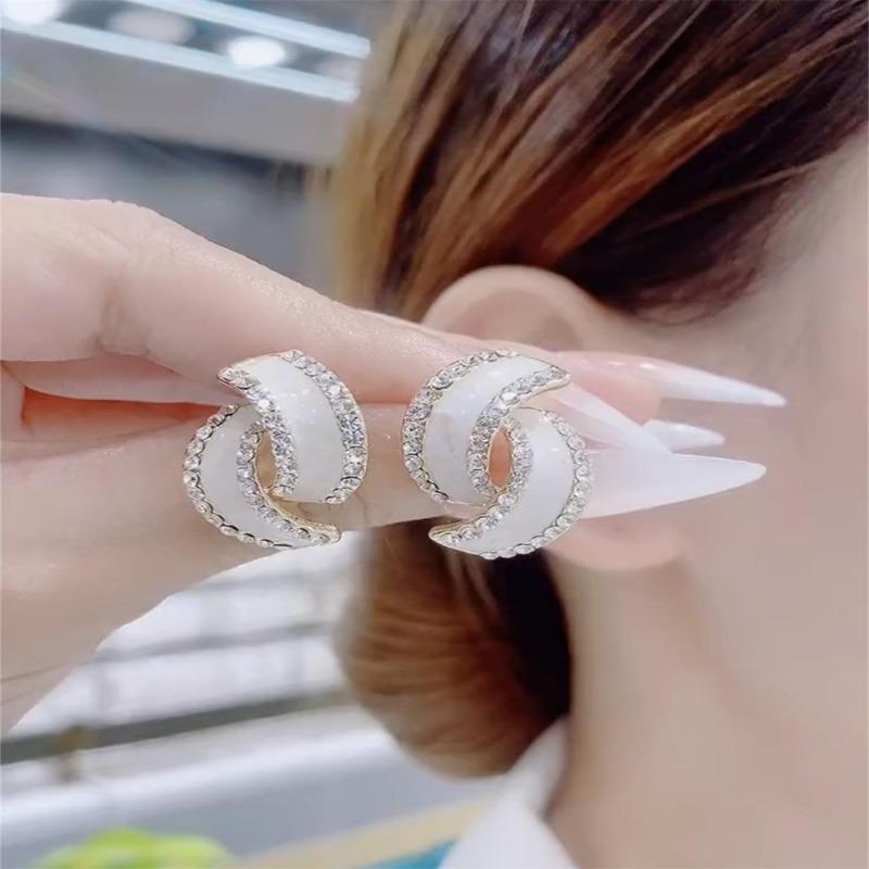 Fashion French Drip Oil Fashionable Simple Retro Ear Stud Earrings Earrings for Women's Earrings Jewelry Girl Gift
