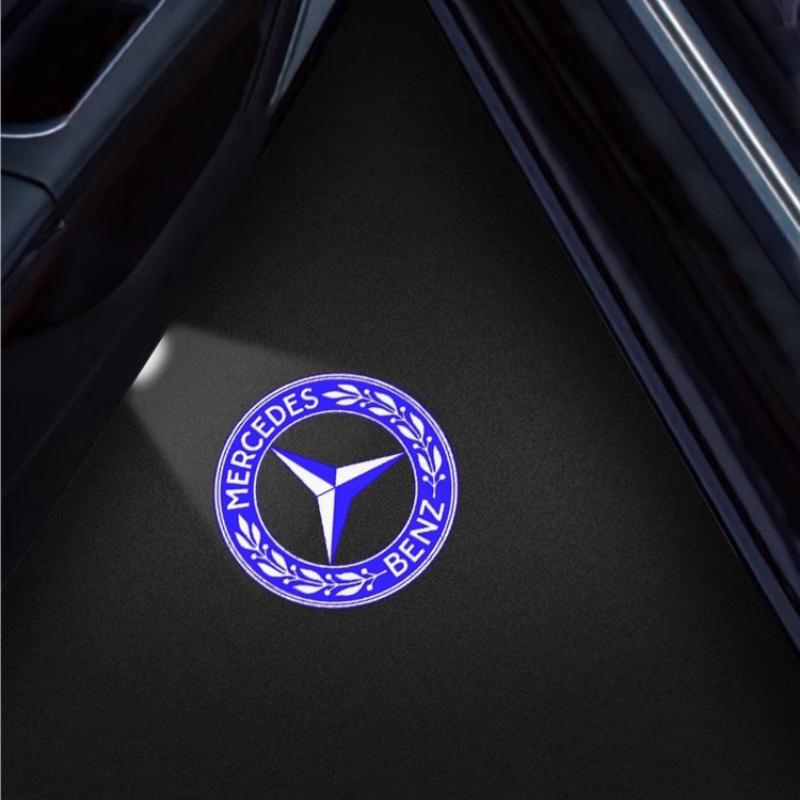 2/4Pcs Led Car Door Welcome Light Logo Projector For Mercedes Benz W212 W205 AMG ML W166 W176 W177 W213 W246 GLB GLC GLA GLS GLE