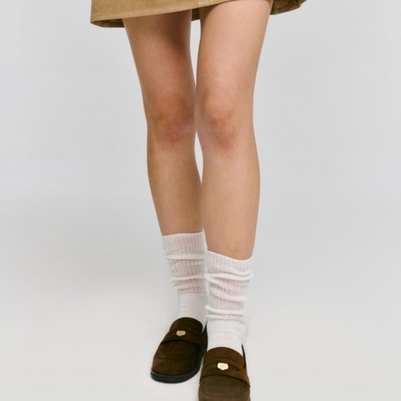 DEPOUND Sheer Knit Socks - Ivory