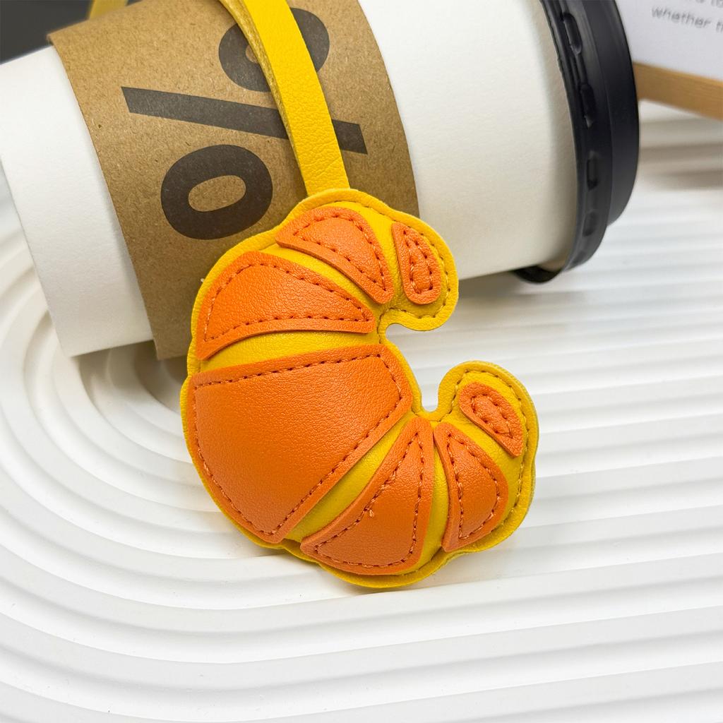 Croissant Bag Charm Pendant Aesthetic Purse Charms Aesthetic keychains Keyring for Women Backpack Purse Handbag Decors