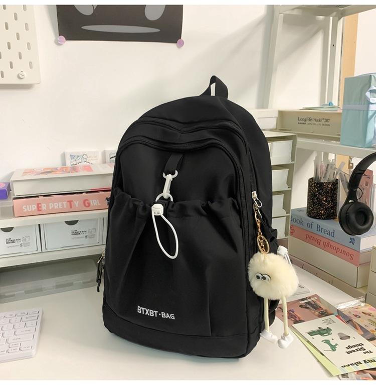 School Bag Ins Small Fresh Casual College Student School Bag Simple Versatile Backpack Lightweight Backpack Sweet Spring Outing Bag