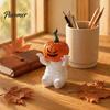 Window Shelf Decorations Pumpkin Head Mummy Statue, Funny Halloween Decorations, Cute Sitting Miniature Figures Resin Figurine for Desktop Sitter
