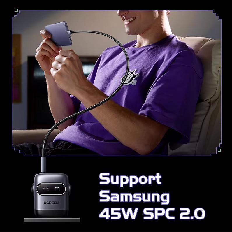 Ugreen Încărcătoare de 30W și 65W cu nitrură de galiu Tip Robot Încărcător rapid Type-C Potrivit pentru telefoane Apple și computere laptop