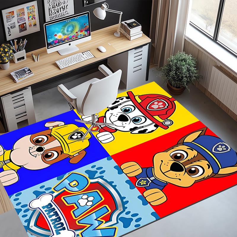 PAW Patrol Pattern Rug, Indoor/Outdoor Mat, for Picnic, Gameroom, Bedroom, Office, Living Room, Home Decor Carpet, Birthday Gift
