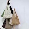 Sommer Strand Damen Schultertasche Häkelhandtasche Gestrickte Hohle Tragetasche Für Mädchen Frauen Einfarbig Vielseitige Einkaufstaschen