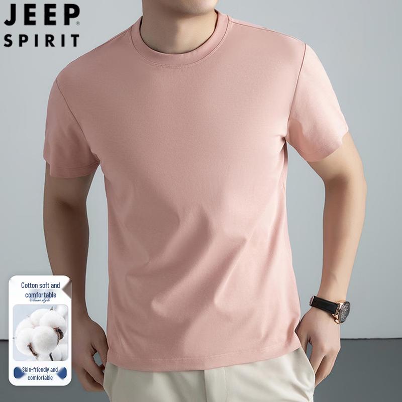 JEEP SPIRIT Men s Lyocell Cotton Blend Short Sleeve T-Shirt 190/104A