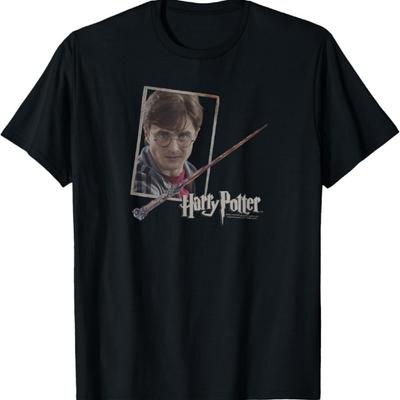Harry Potter Harry's Wand Portrait T-Shirt