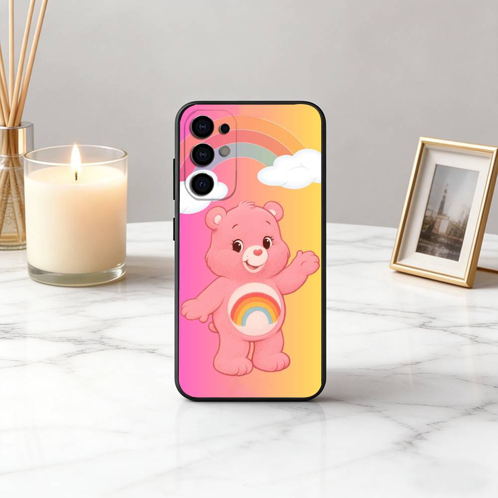 Cartoon Cute C-Care B-Bears Phone Case For Samsung S25,S24,S21,S22,S23,S30,Ultra,S20,Plus,Fe,Lite,Note,10,Black Cover