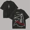 Camiseta Minato Naruto Hombre Lavado Ácido Estampado Trasero Cita Gráfico Anime Algodón Streetwear Namikaze Hokage Camiseta Vintage Bootleg