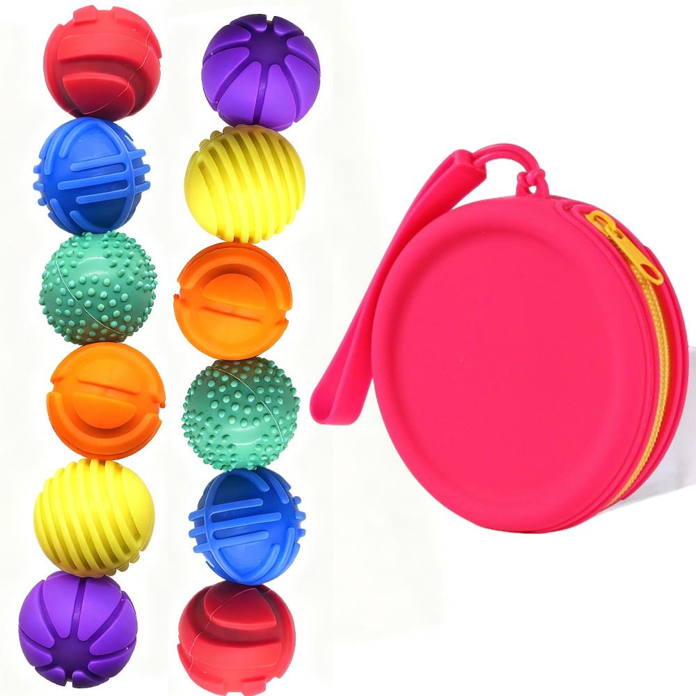 Yiran Toy 6Pcs/12Pcs Sensory Magnetic Balls Unique Elastic Decompression Toys For Soft Massage & Coaching