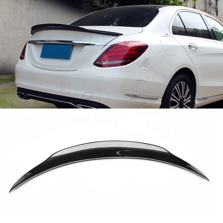Mercedes-Benz C-Class W205 Carbon Fiber PSM Style Rear Spoiler Gloss Black