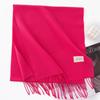 Women S Solid Color Faux Cashmere Scarf Warm Winter Neckwear For Daily Use