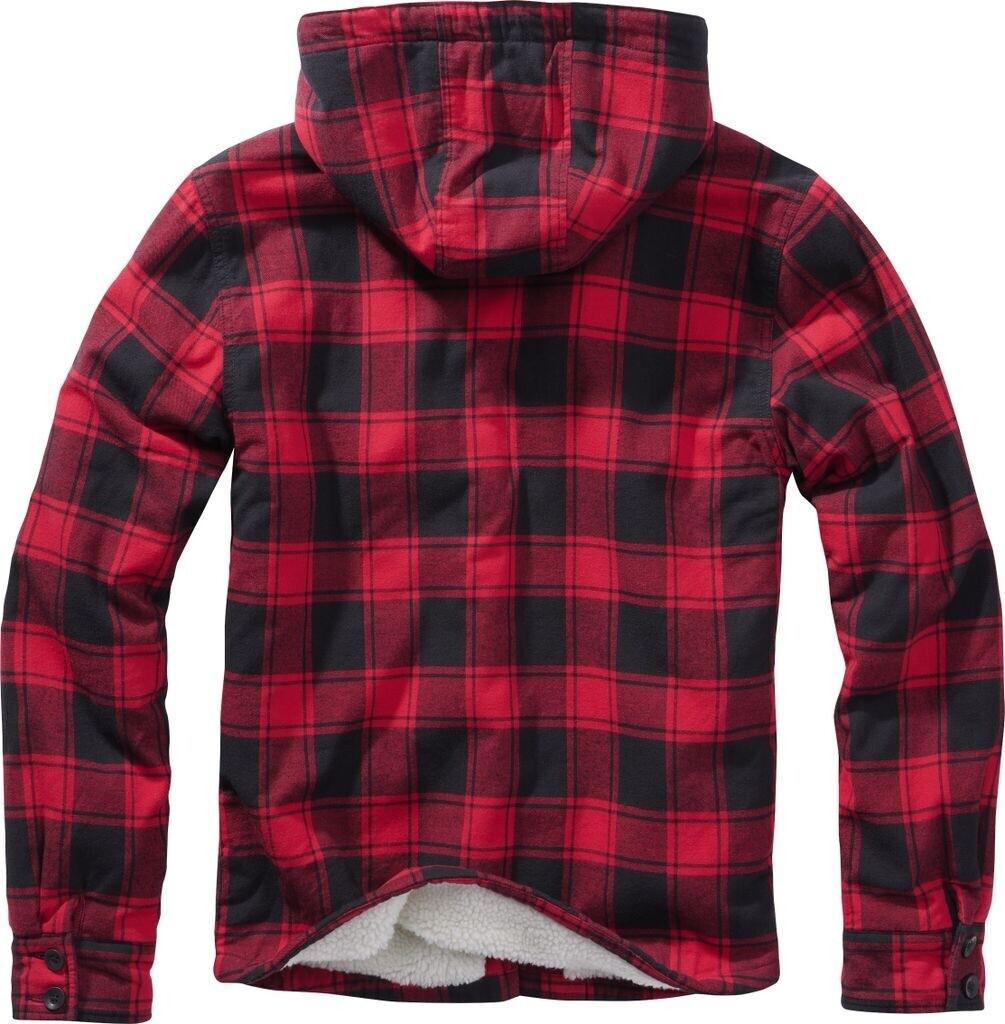Winter Jacket Brandit Lumberjacket Hooded Red/black