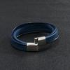 Bracelet Men'S Stainless Steel Buckle Multi-Layer Braided Leather Bracelet Retro Titanium Steel Bracelet Jewelry