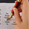 Retro Brass & Sandalwood Pocket Fountain Pen Set – Signature Calligraphy and Business Office Gift.