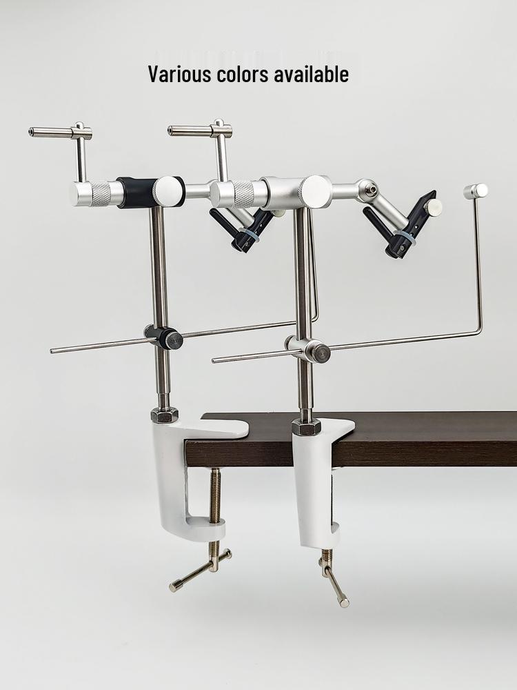 Juego de Herramientas Mejorado de Tornillo de Banco Giratorio para Atado de Moscas para Atado Duradero de Anzuelos y Señuelos