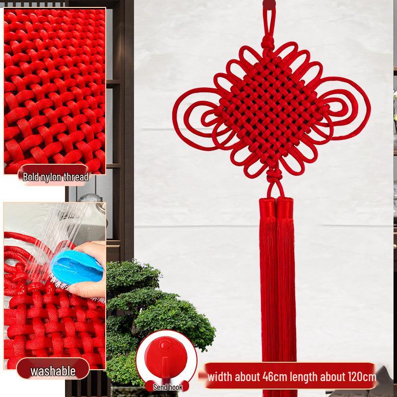 Luxurious Handmade Chinese Knot Pendant for Living Room or Front Door Decor