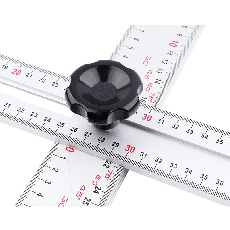 High Precision Angle Ruler Woodworking Scribe Drawing Layout  Marking Tool Crossed-Cut T-type Ruler Measuring Gauge 600mm