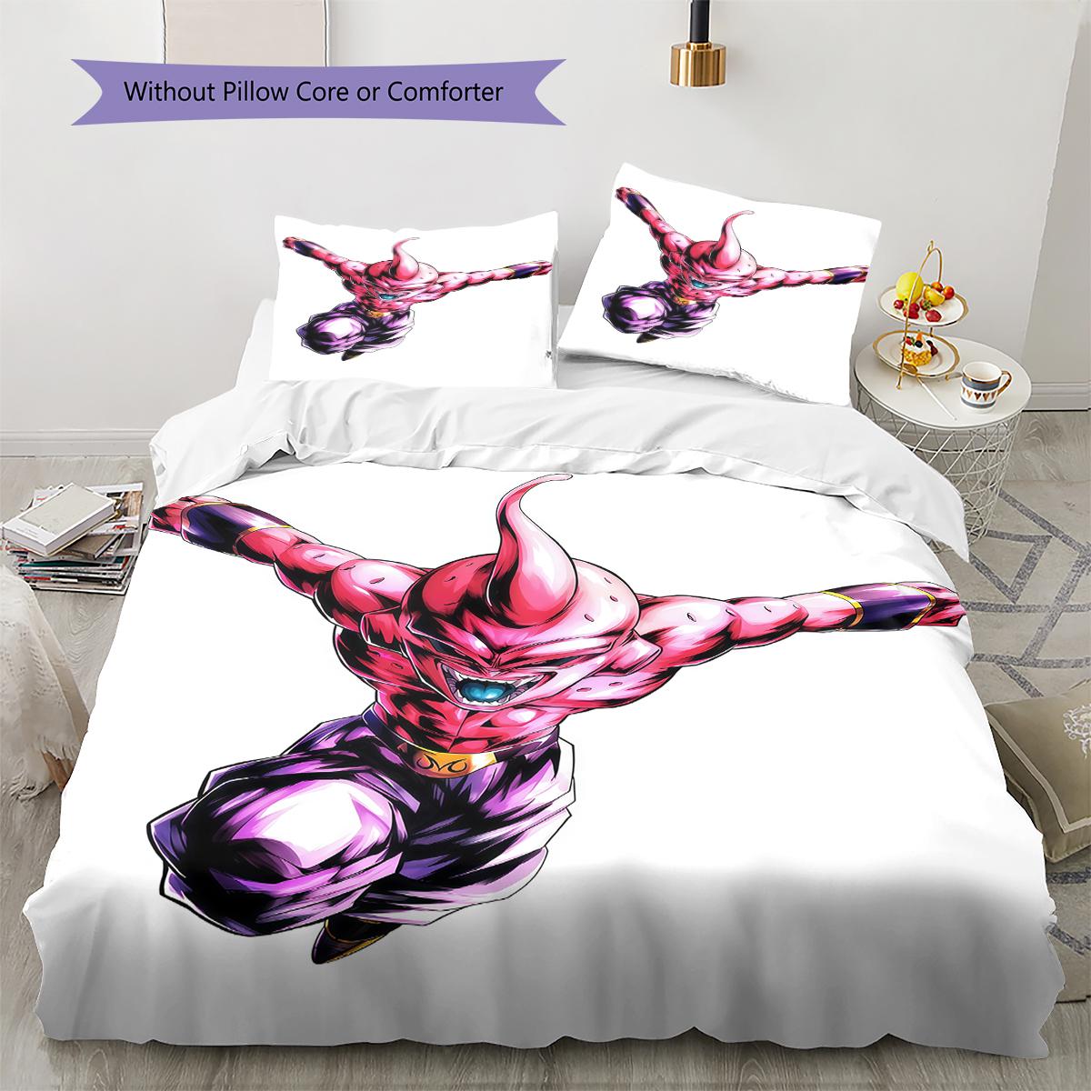 

Majin Buu Pattern Bedding,Quilt Set Quilt Cover Pillowcase Home Birthday Gift (1 * duvet cover + 2 * pillowcase, without core) 135x200cm