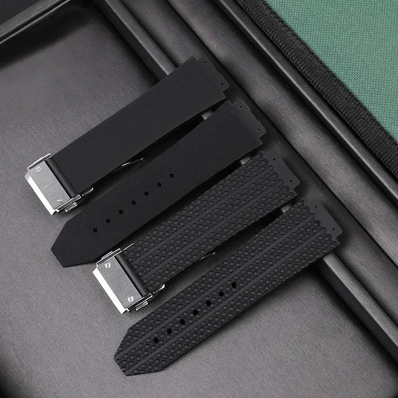 Watch Strap For HUBLOT BIG BANG Silicone Waterproof Men's Watch Band Wristband Accessories Rubber Watch chain 26*19mm