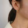 modernlike 14K gold-filled water drop ball one-touch earrings