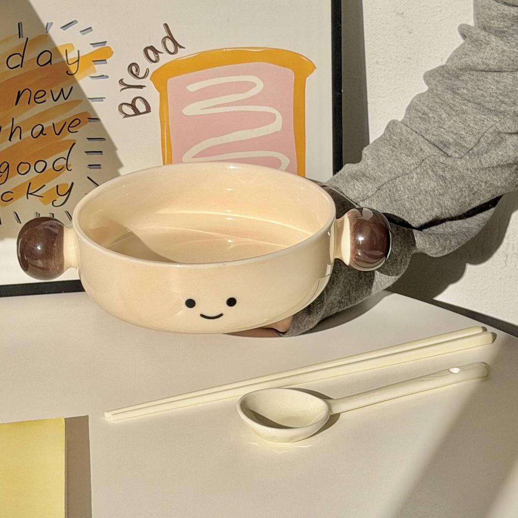 Creative high-value cocoa beans, children's rice bowls, student dormitory instant noodles bowls, fruit salad bowls, personal bowls