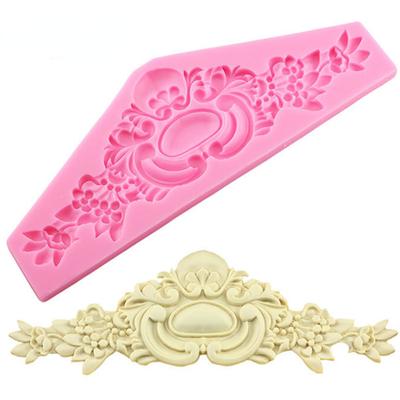 Silicone Mould European Crown Embossed Baking Flower Lace Chocolate Mould Wedding Decoration Tools