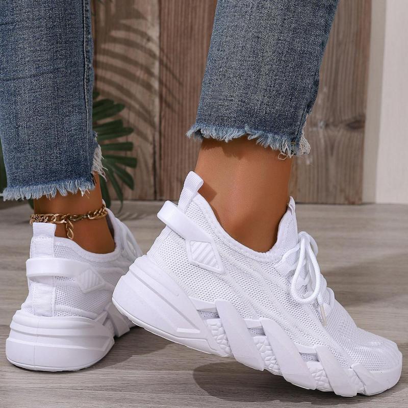 Women's Pink Casual Shoes Breathable Mesh Platform Sneakers Slip-on Flying Shoes Women Tennis Shoes Lightweight Female Shoes