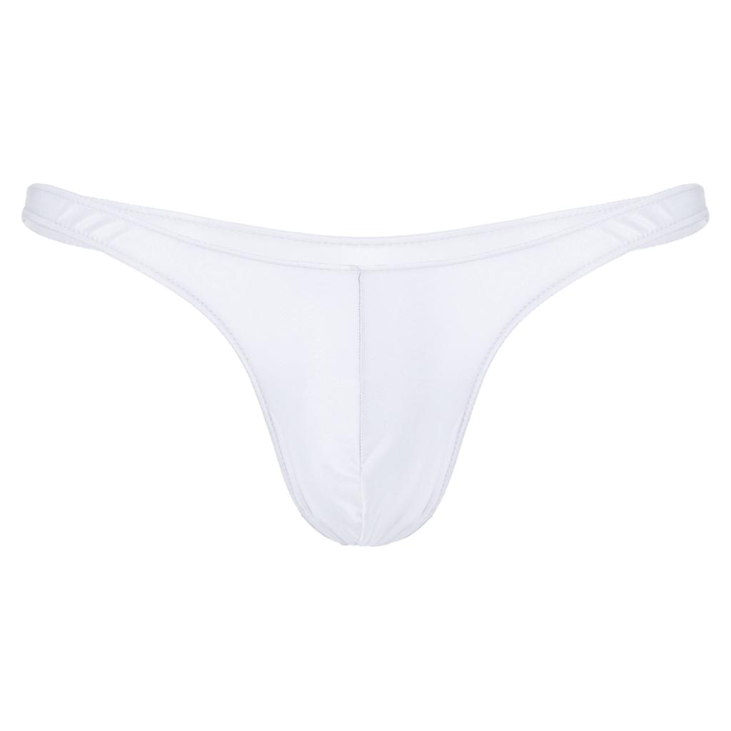 Herren Wölbung Beutel Tanga Unterwäsche Glänzend Einfarbige Niedrige Taille Slips Badebekleidung Unterhosen