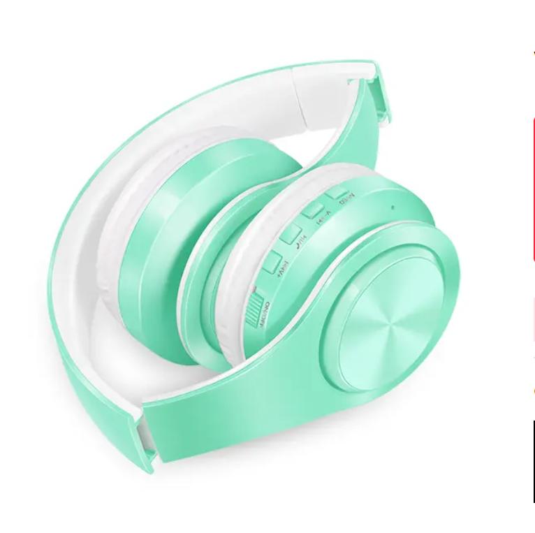 Refleshing Macaron Stereo Headset Bluetooth Earphone Headphone Wireless Handsfree Universal for Smart Device Mobile TV PC Tablet