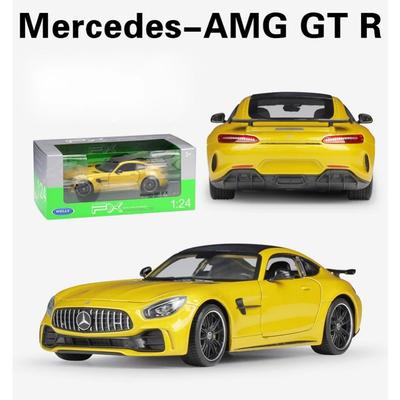 Welly-Modellauto im Maßstab 1:24, Rennwagen aus Druckgusslegierung, Mercedes-Benz AMG GT R, Sportwagen, Metallspielzeugauto für Kinder, Spielzeug-Geschenksammlung