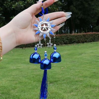 Wall Decoration Wall Trailer Hanging Wind Chimes Blue Eye Bells Metal Pendant Ethnic Style Home Decoration Car Pendant