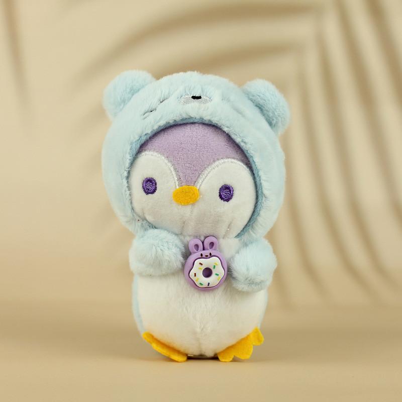 Cute 12cm Plush Penguin Doll Keychain With Charming Colors For Unique Gifts