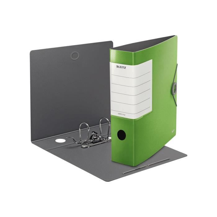 Classeur à levier - leitz - 180° solid - 82 mm - a4 - 500 feuilles - vert pâle